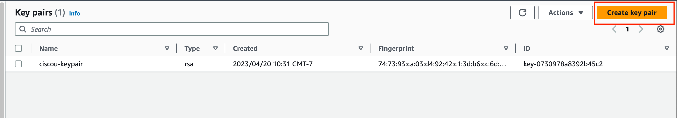 Creating EC2 Keypair