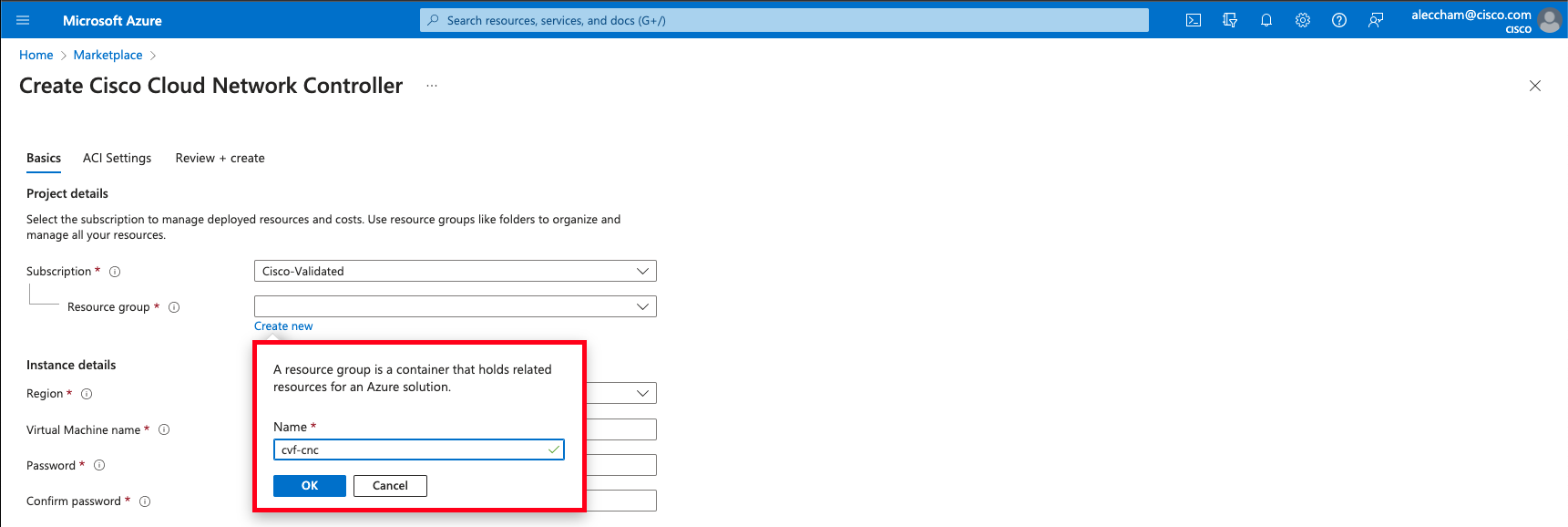 Creating the Azure Resource Group