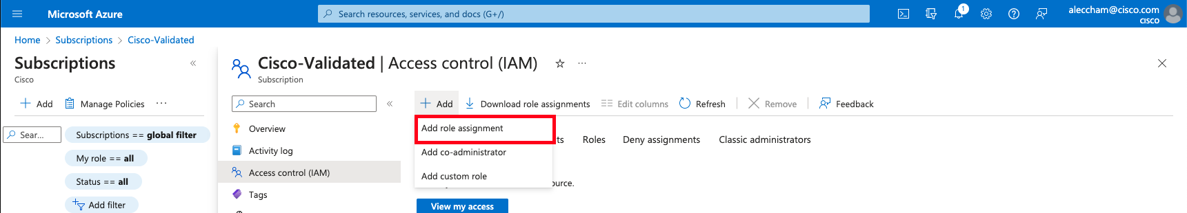 Add Role Assignment