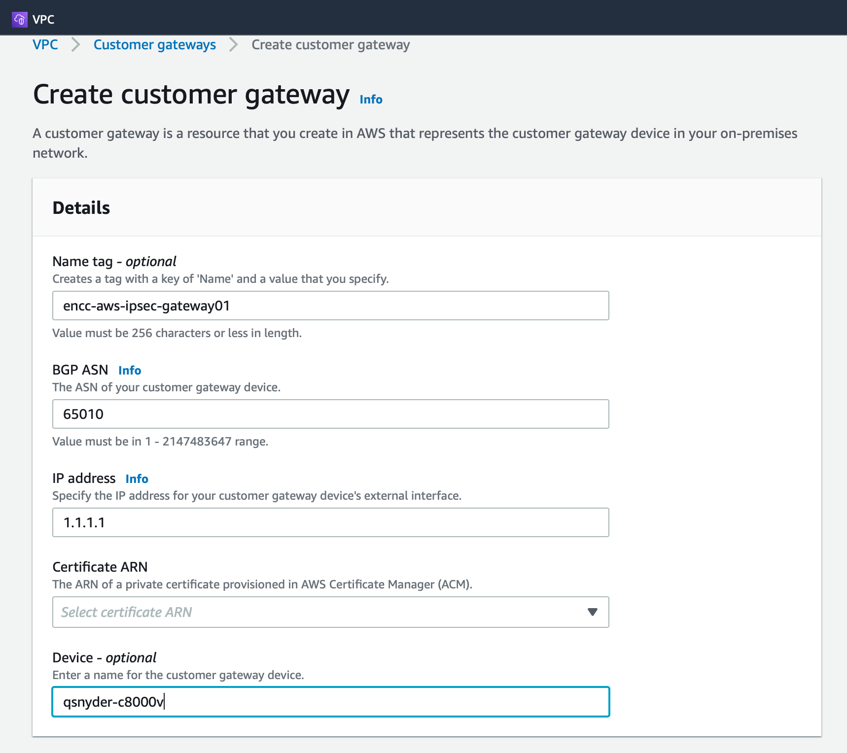 Create CGW window