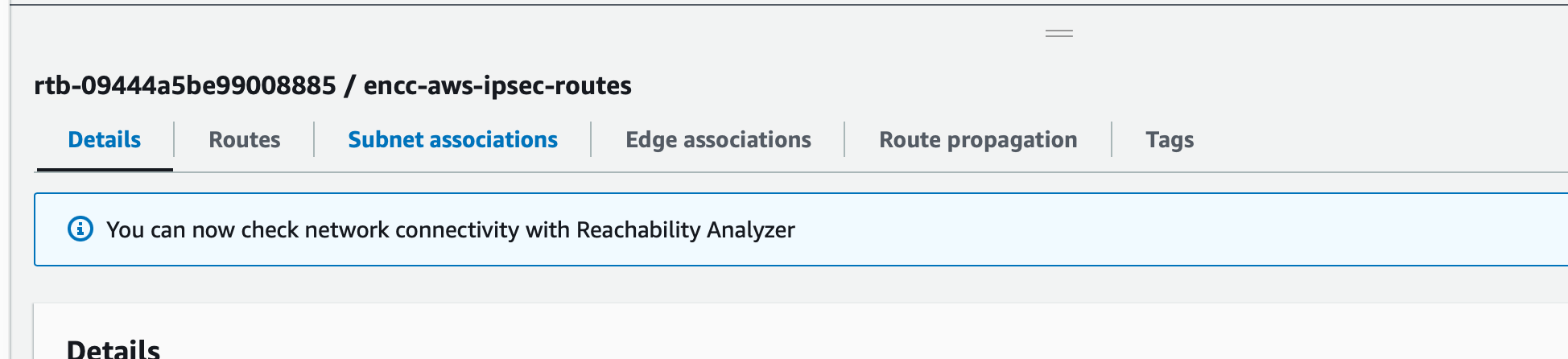 Associating the subnet