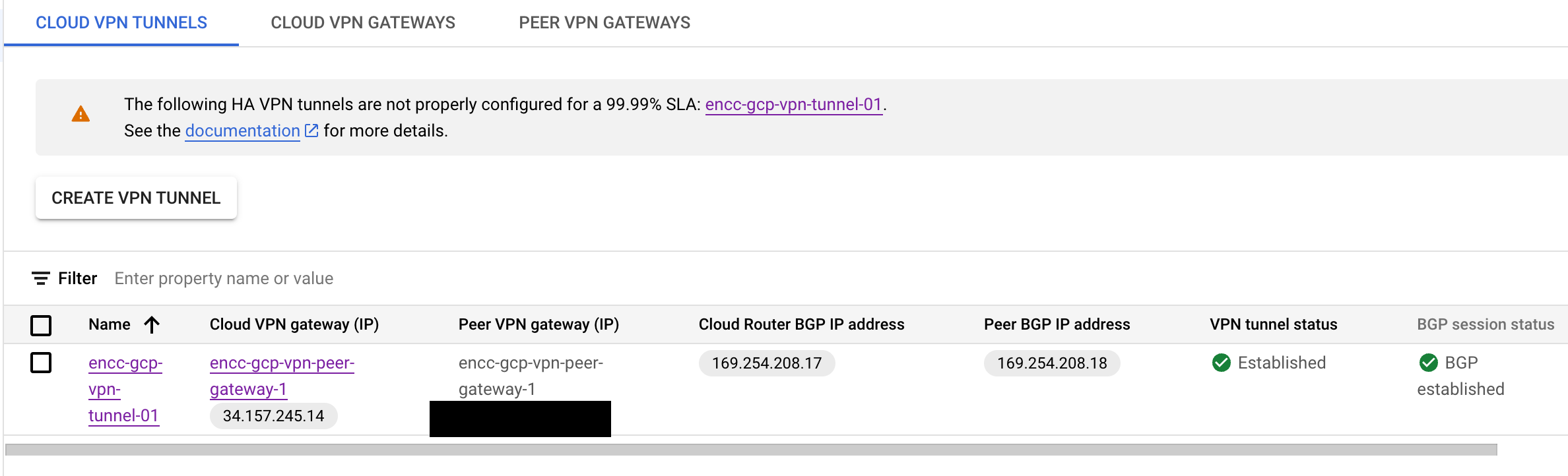 VPN status