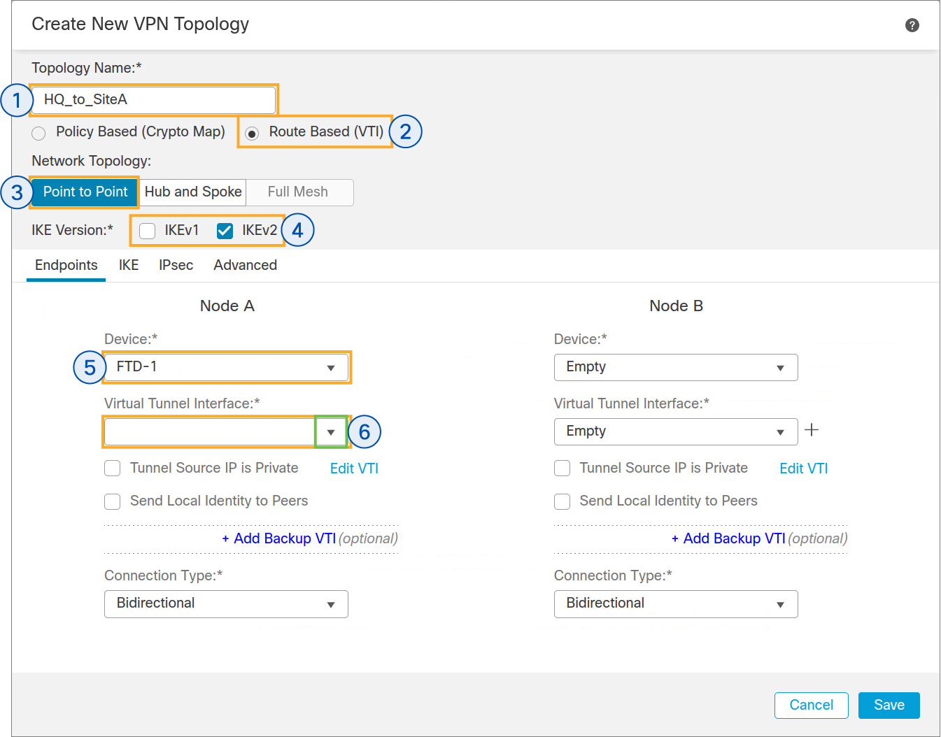 Route-Based Site-to-Site VPNs Using VTIs On Cisco Secure Firewall