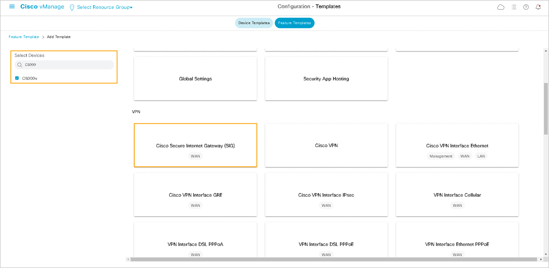 SIG feature