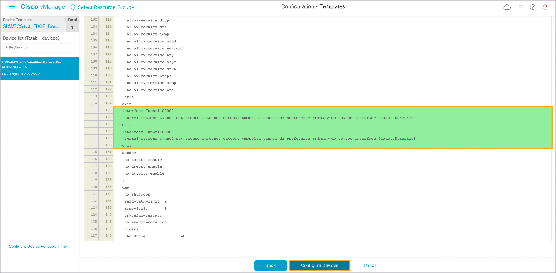 configure devices