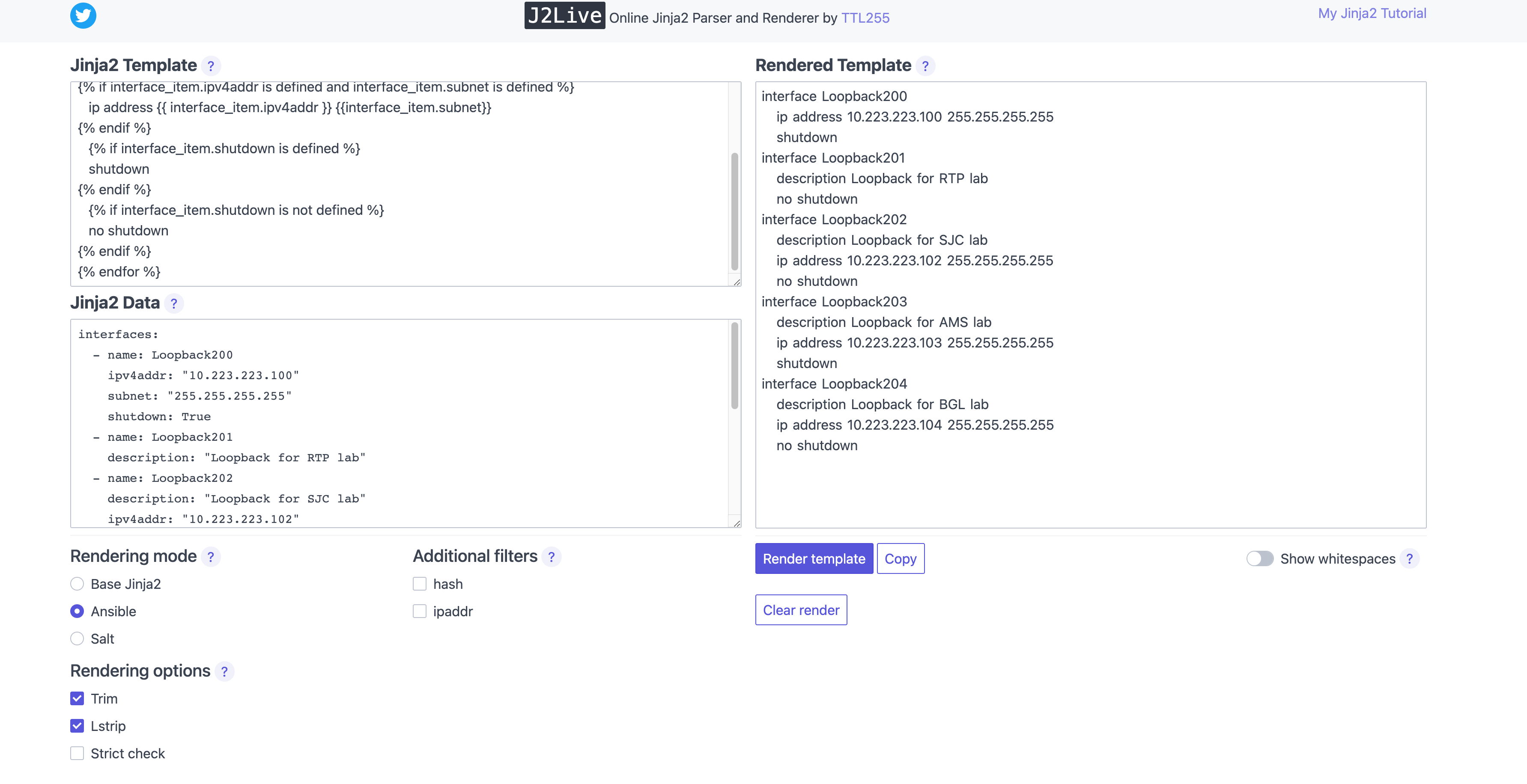 Final configuration with shutdown flags rendered