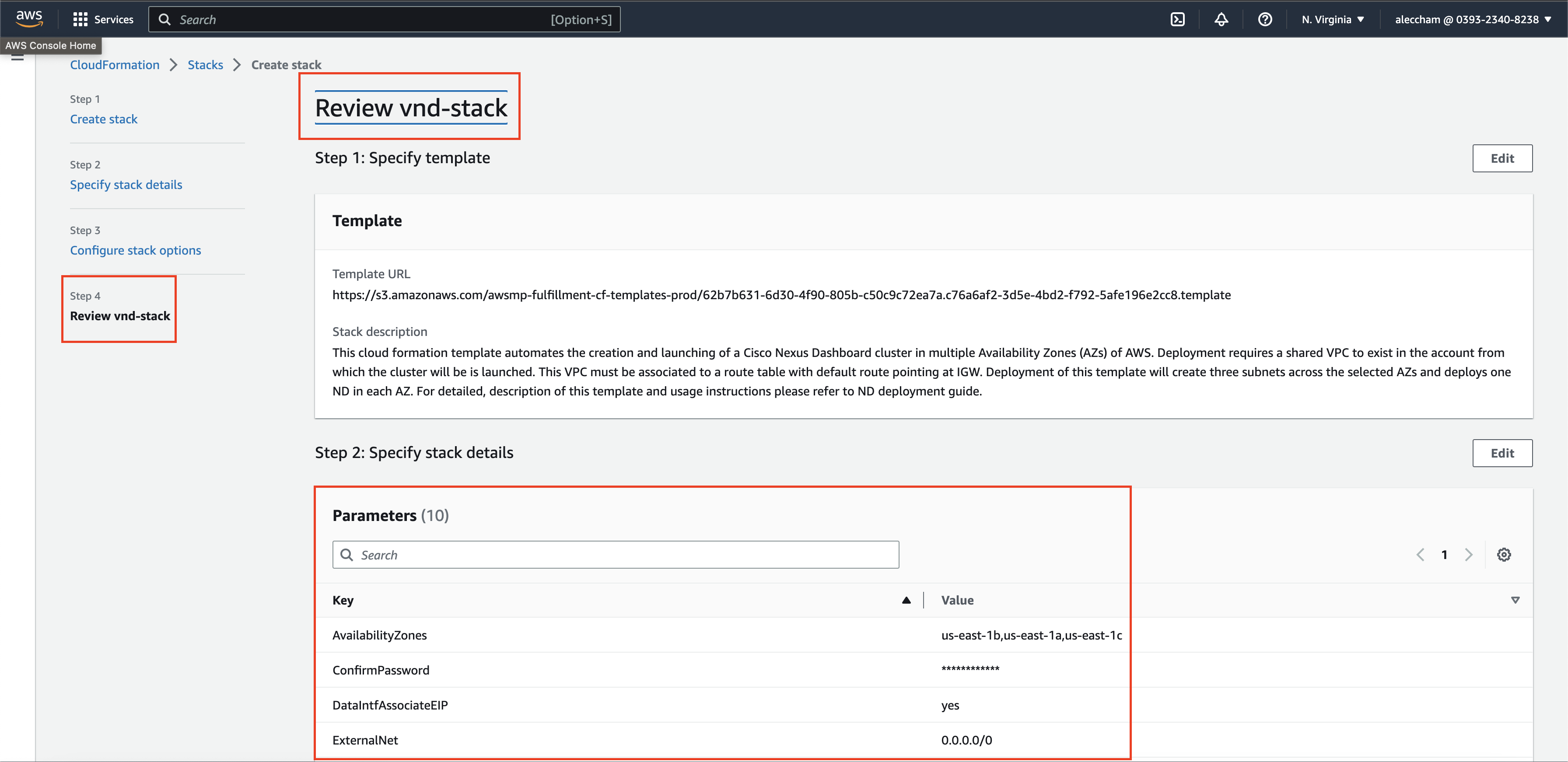 Input of CloudFormation Options6