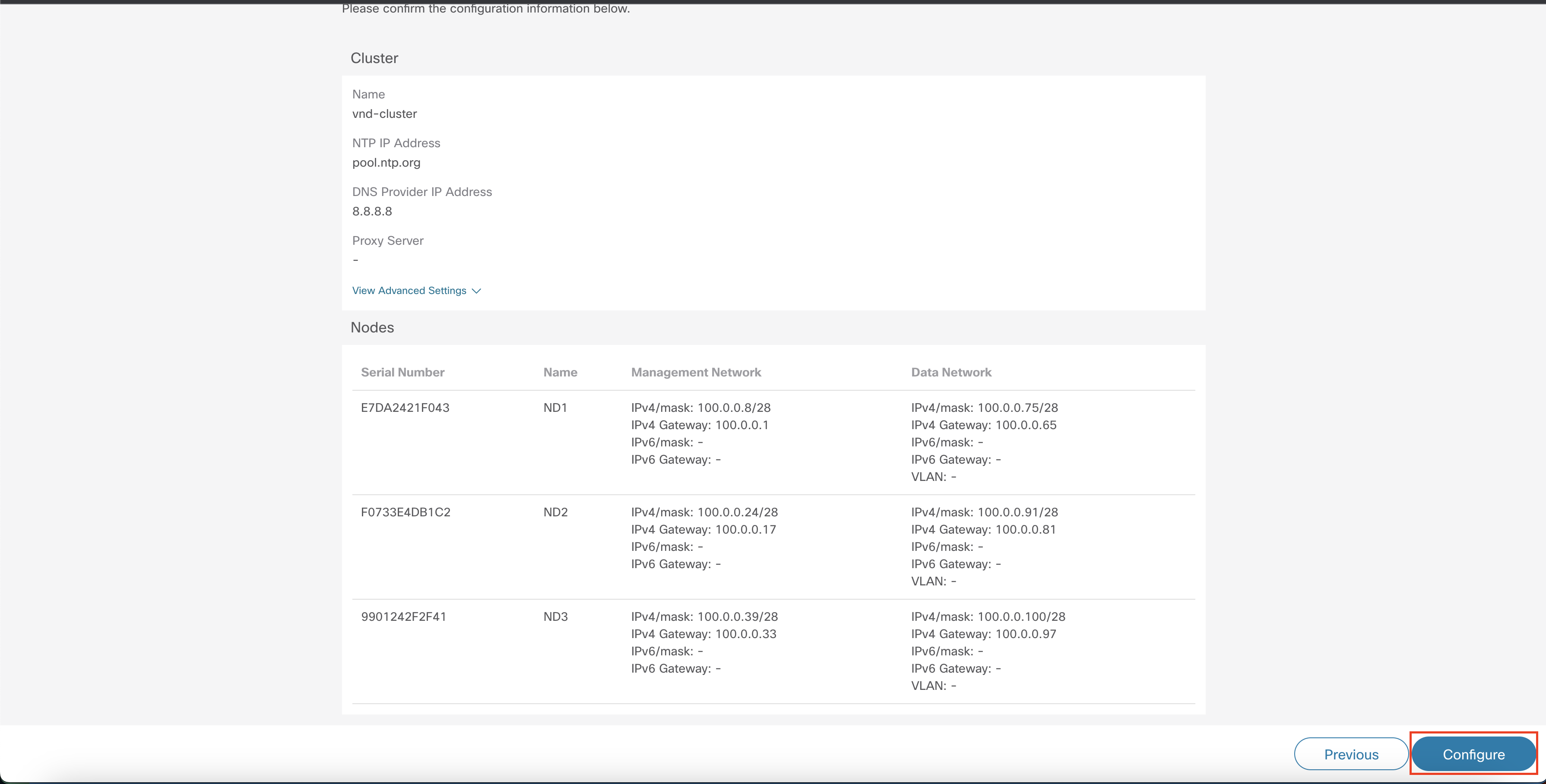 Final Review Cluster Info